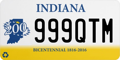 IN license plate 999QTM