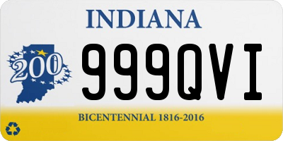 IN license plate 999QVI