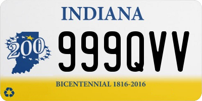 IN license plate 999QVV