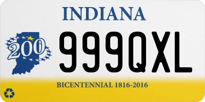 IN license plate 999QXL