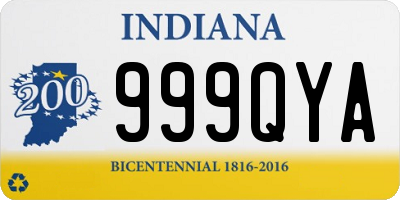 IN license plate 999QYA