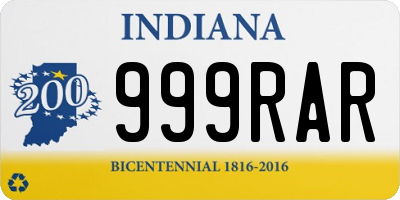 IN license plate 999RAR
