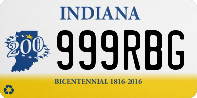 IN license plate 999RBG