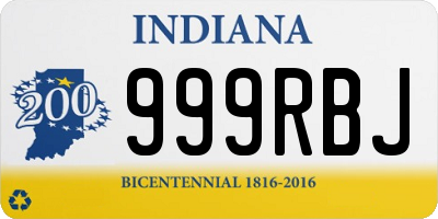 IN license plate 999RBJ