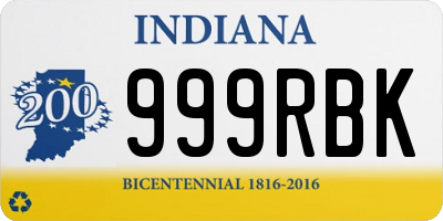 IN license plate 999RBK