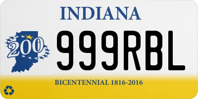 IN license plate 999RBL