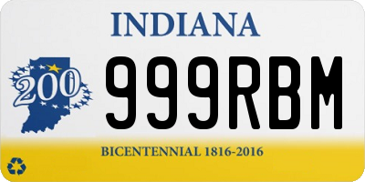 IN license plate 999RBM