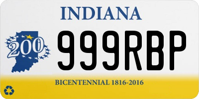 IN license plate 999RBP