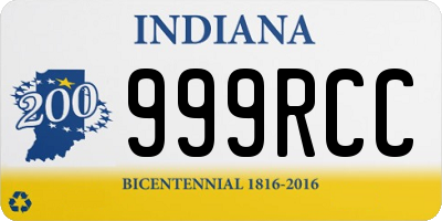 IN license plate 999RCC