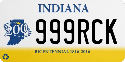 IN license plate 999RCK
