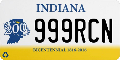 IN license plate 999RCN