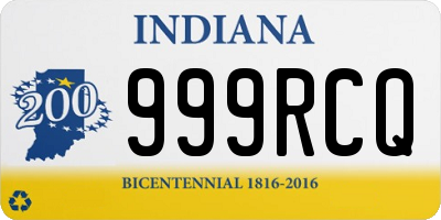 IN license plate 999RCQ
