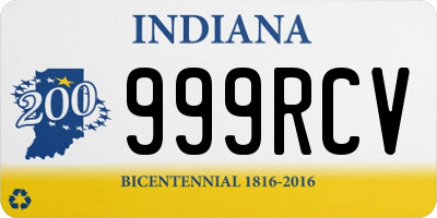 IN license plate 999RCV