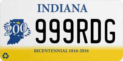 IN license plate 999RDG