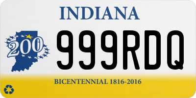 IN license plate 999RDQ