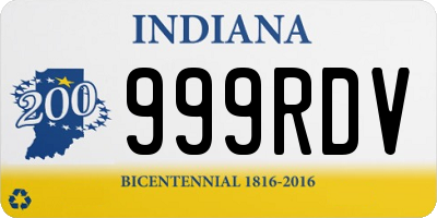 IN license plate 999RDV