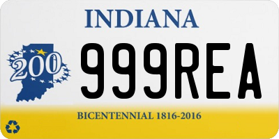 IN license plate 999REA
