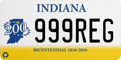 IN license plate 999REG