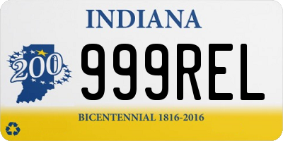 IN license plate 999REL