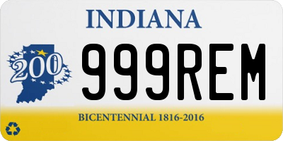 IN license plate 999REM