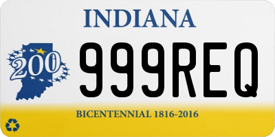IN license plate 999REQ