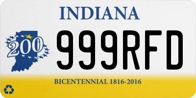 IN license plate 999RFD