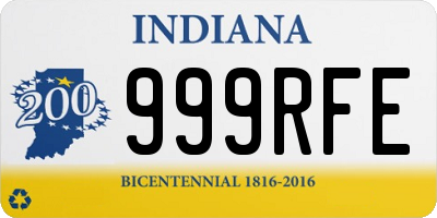 IN license plate 999RFE
