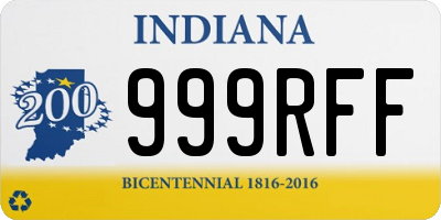 IN license plate 999RFF