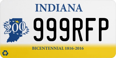 IN license plate 999RFP
