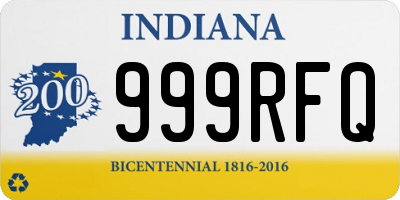 IN license plate 999RFQ