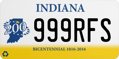 IN license plate 999RFS