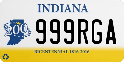 IN license plate 999RGA