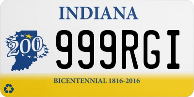 IN license plate 999RGI