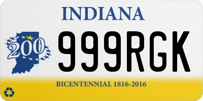 IN license plate 999RGK