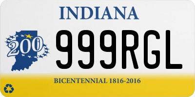 IN license plate 999RGL