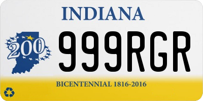 IN license plate 999RGR