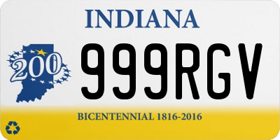 IN license plate 999RGV