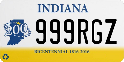 IN license plate 999RGZ