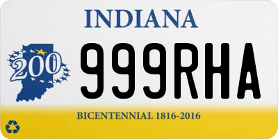 IN license plate 999RHA