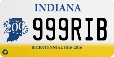 IN license plate 999RIB