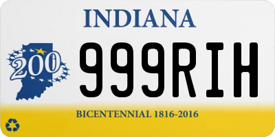 IN license plate 999RIH