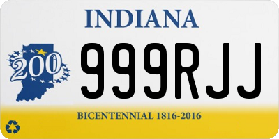 IN license plate 999RJJ