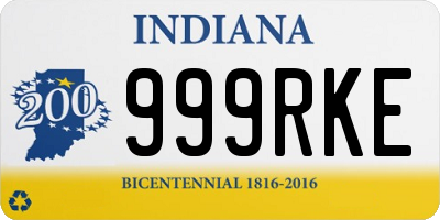 IN license plate 999RKE