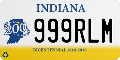 IN license plate 999RLM