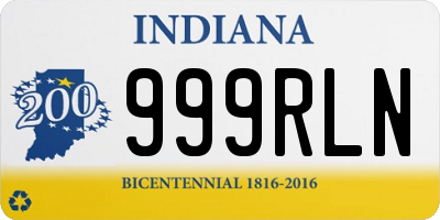 IN license plate 999RLN