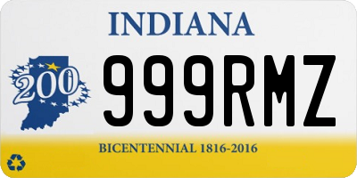 IN license plate 999RMZ