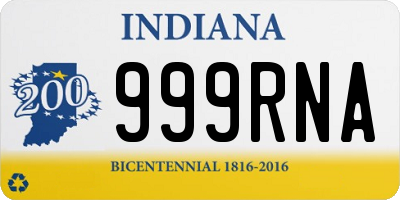 IN license plate 999RNA