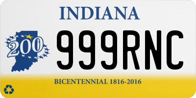 IN license plate 999RNC