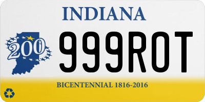 IN license plate 999ROT