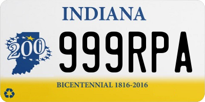 IN license plate 999RPA